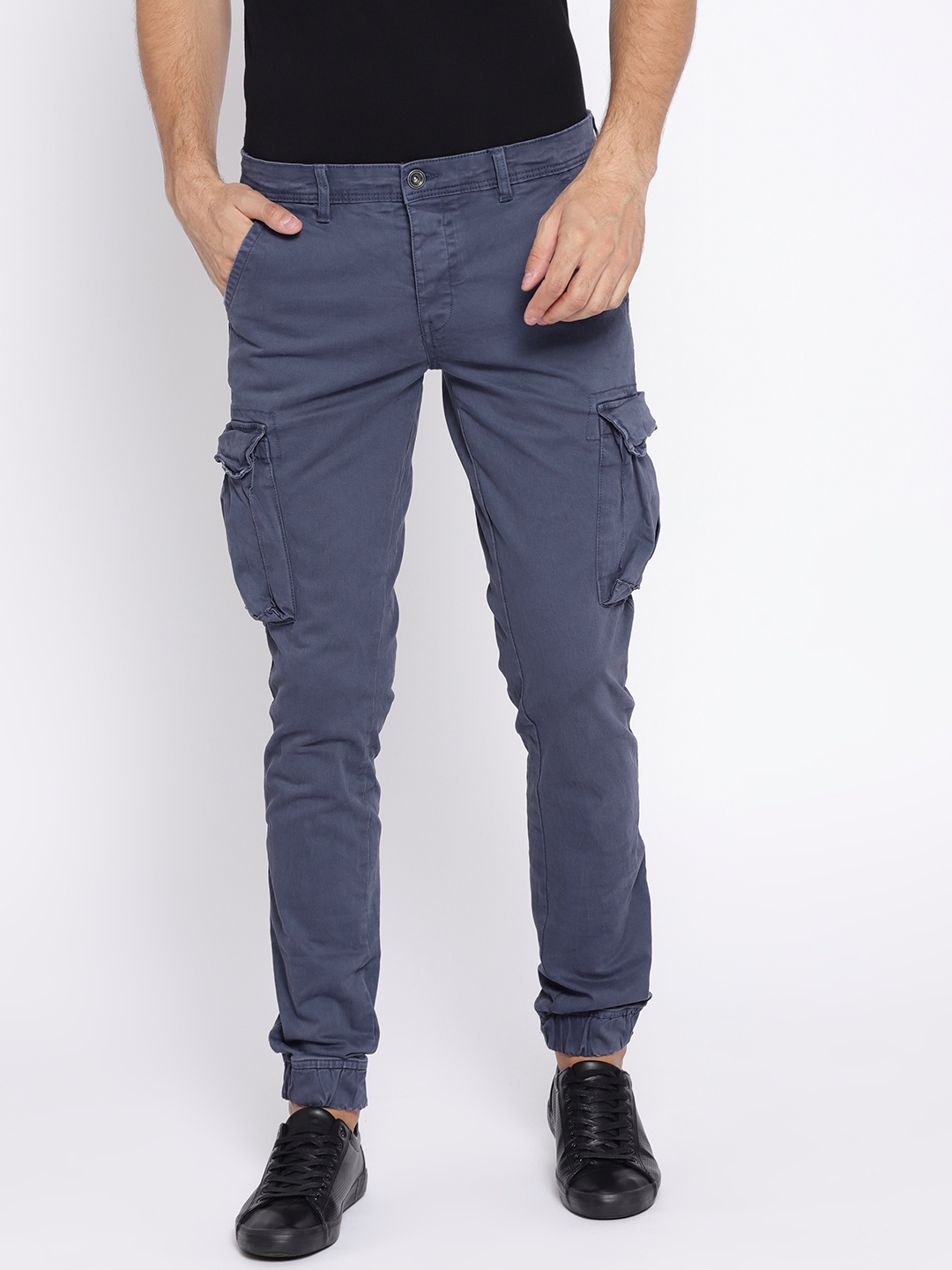 Buy OVS Men Blue Slim Fit Solid Cargo Joggers - for 9349265 |