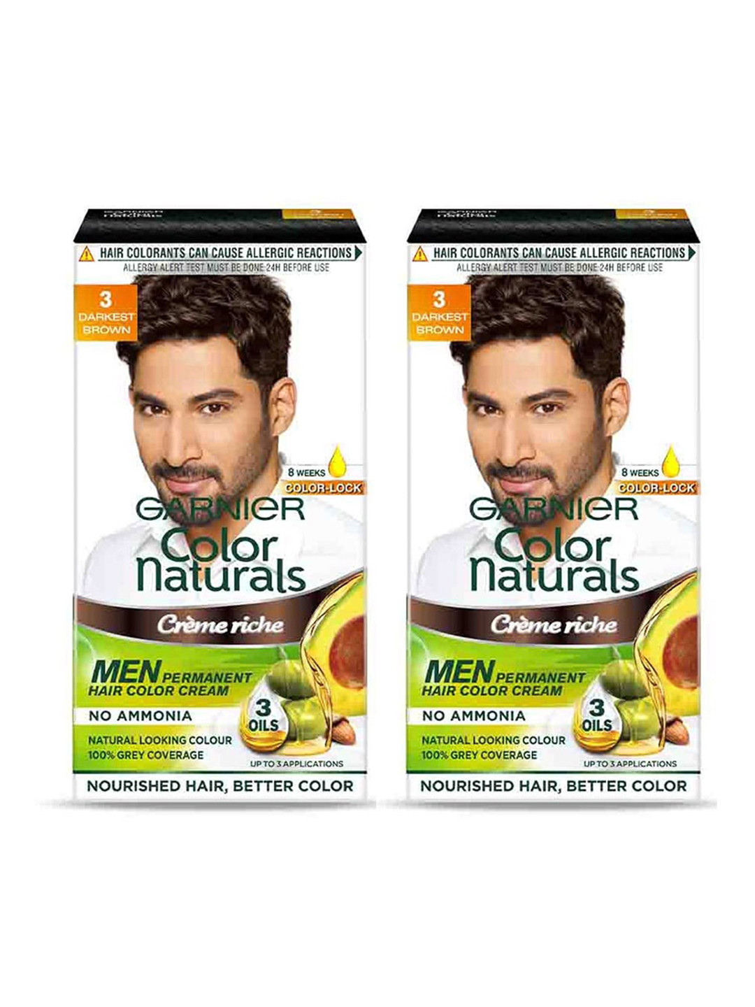 Garnier Color Naturals Men Set of 2 Darkest Brown Hair Colour 3