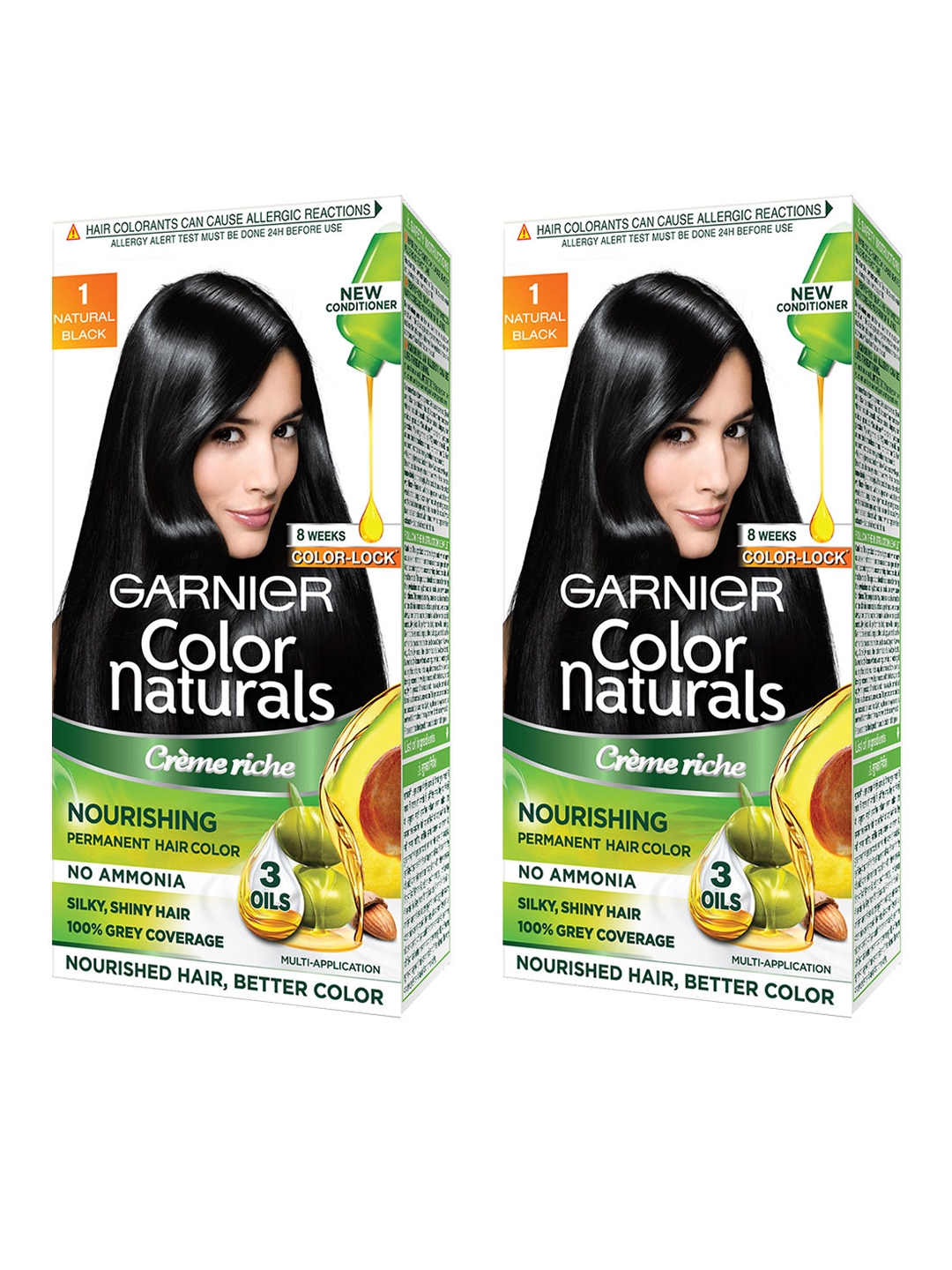 Buy Garnier Women Set Of 2 Natural Black Color Naturals Hair Colour 1 - Hair  Colour for Women 9350635 | Myntra