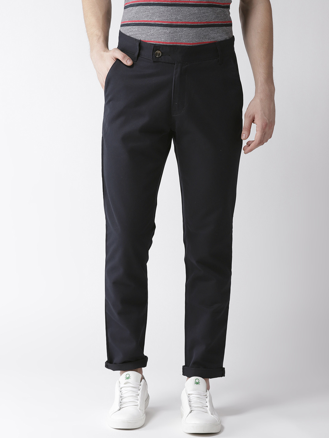 Buy Hubberholme Men Navy Blue Slim Fit 