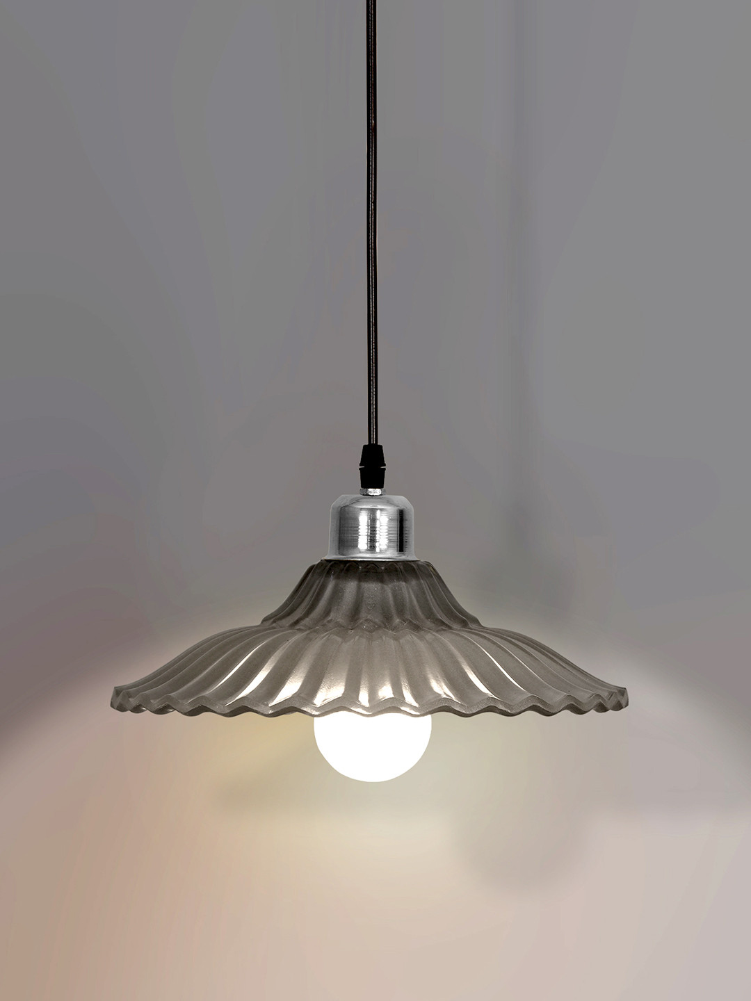 Homesake Silver-Toned Textured Handcrafted Hanging Light