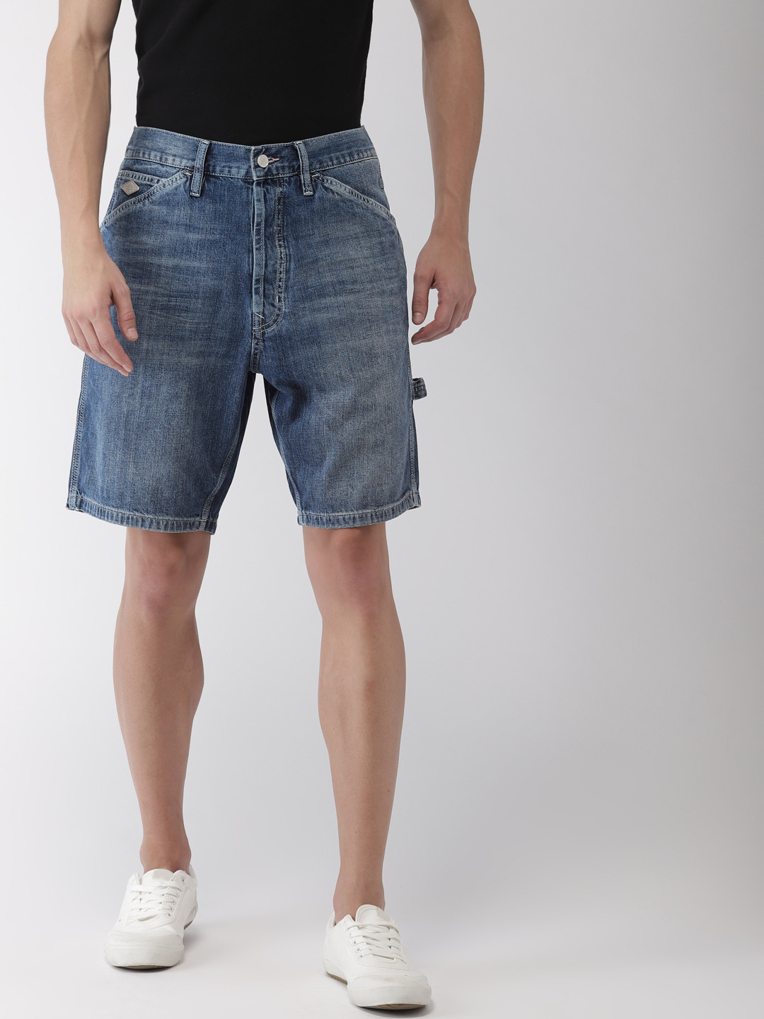 superdry denim shorts mens