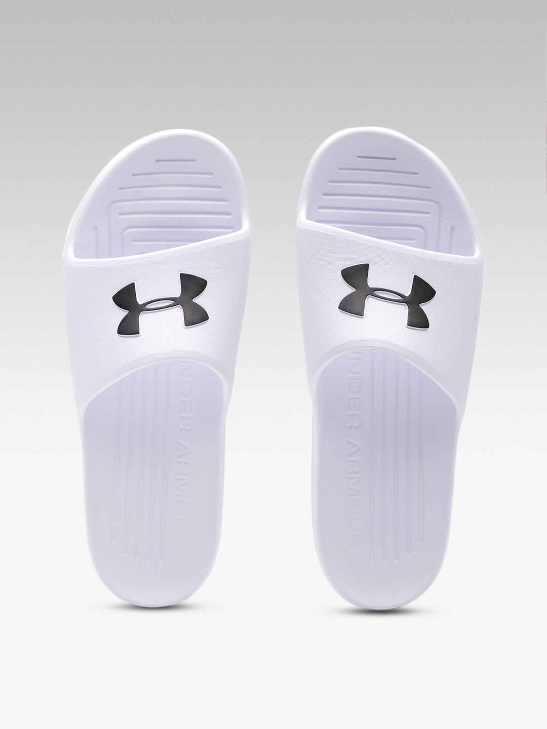 UNDER ARMOUR Unisex White & Black Core PTH Sliders