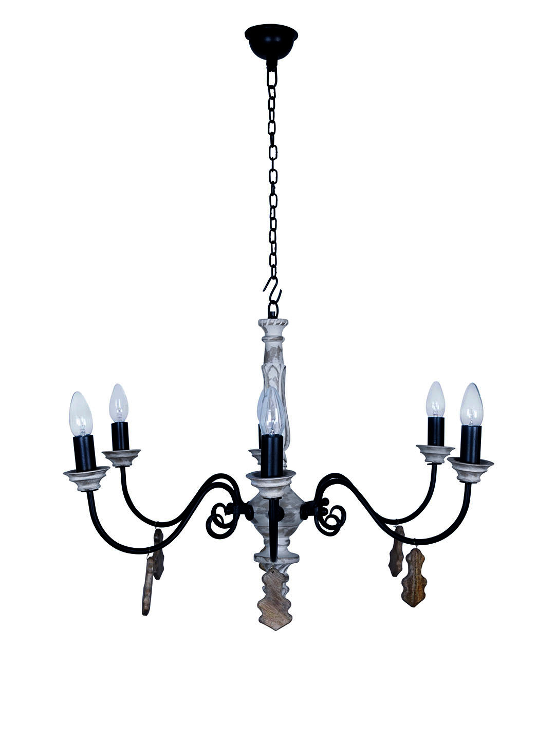 Fos Lighting Black Chic French Country Chandelier