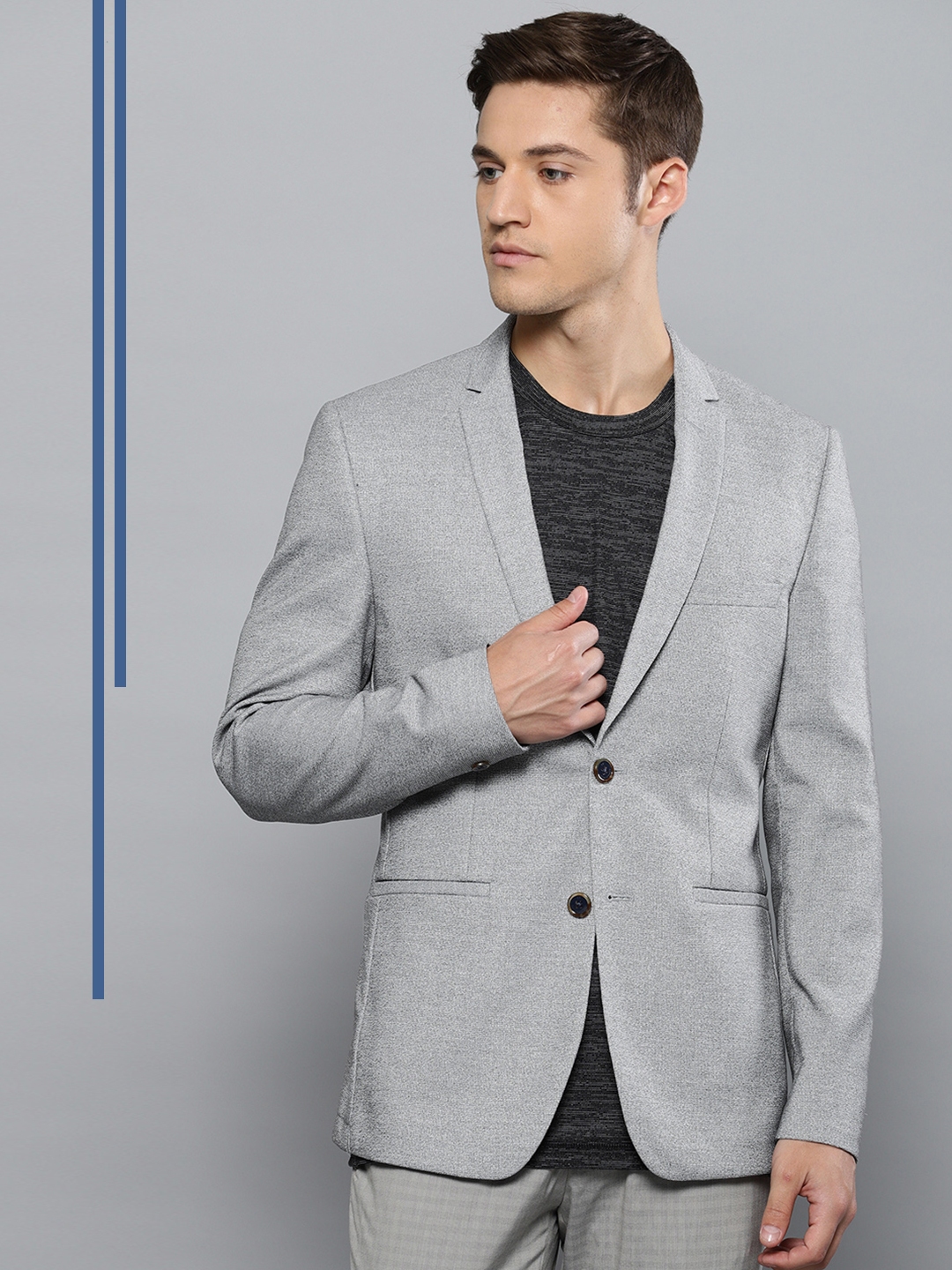 Buy LOUIS PHILIPPE Textured Polyester blend Regular Fit Men's Work Wear  Blazer