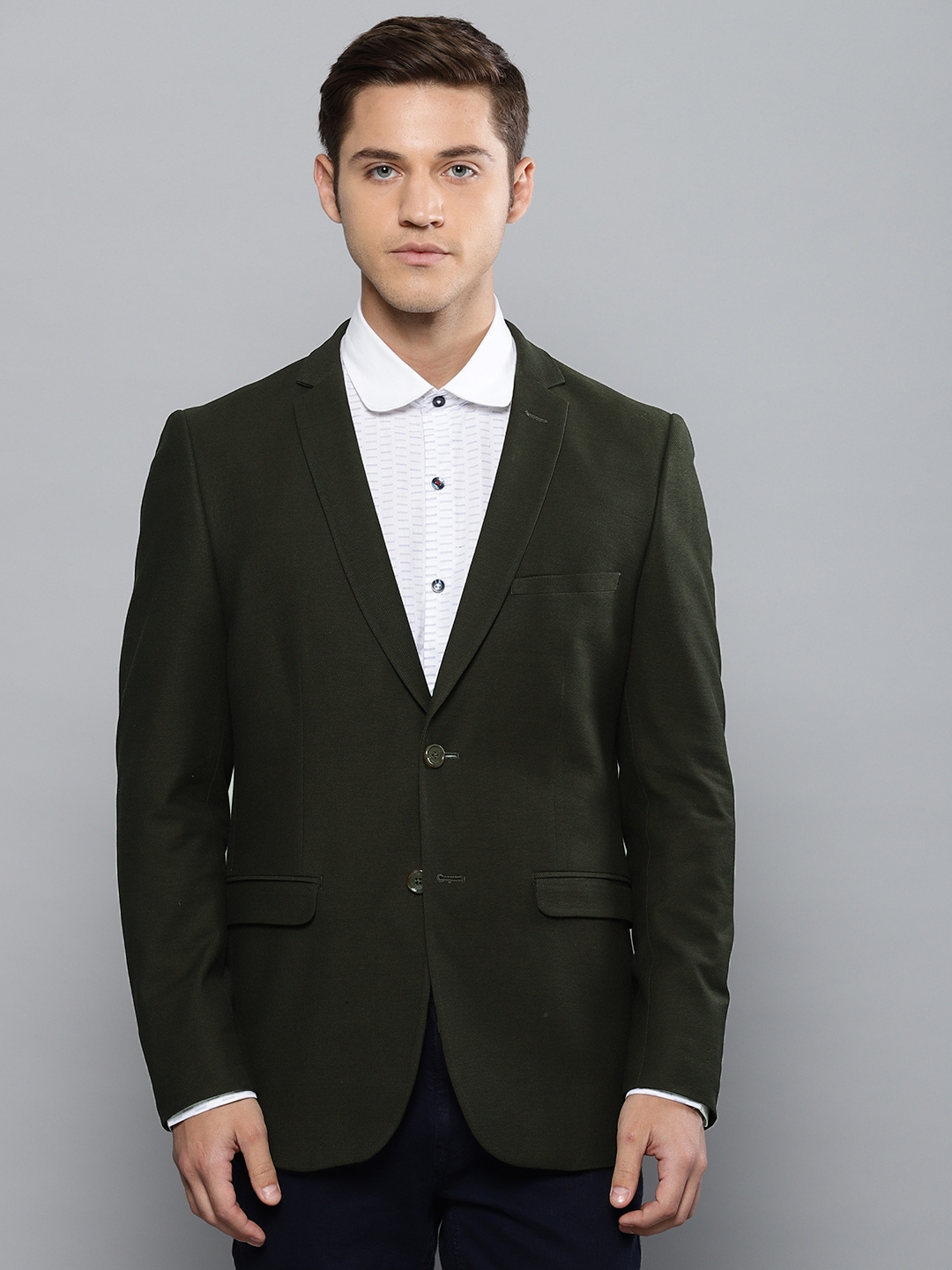 Louis Philippe Coats And Blazers : Buy Louis Philippe Green Blazer Online