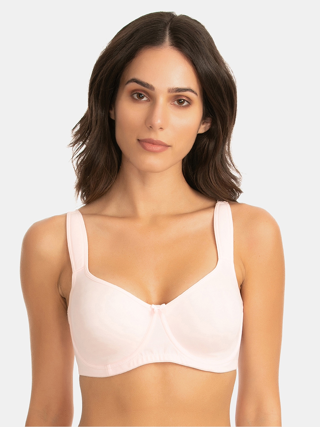 Buy Zivame Pink Solid Underwired Non Padded Everyday Bra