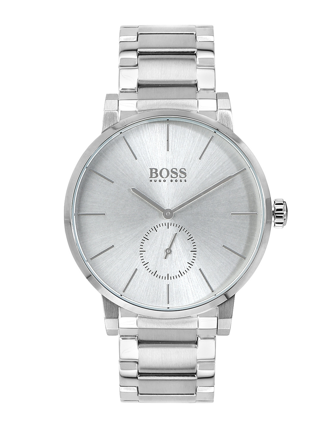 Hugo Boss Men Silver-Toned Analogue Watch