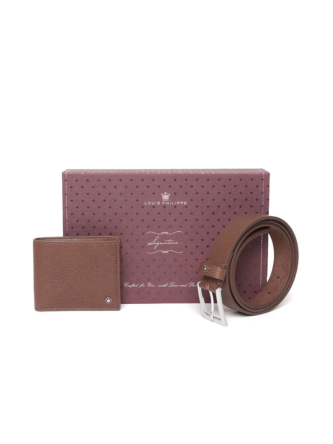 Louis Philippe Accessories, Louis Philippe Brown Signature Wallet