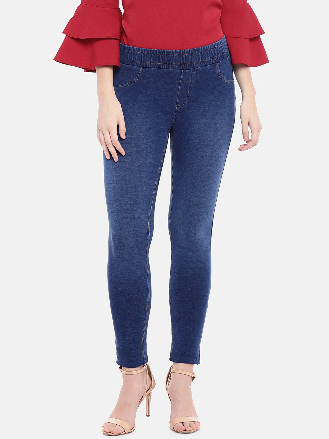 Women's jeans best sale jeggings on myntra