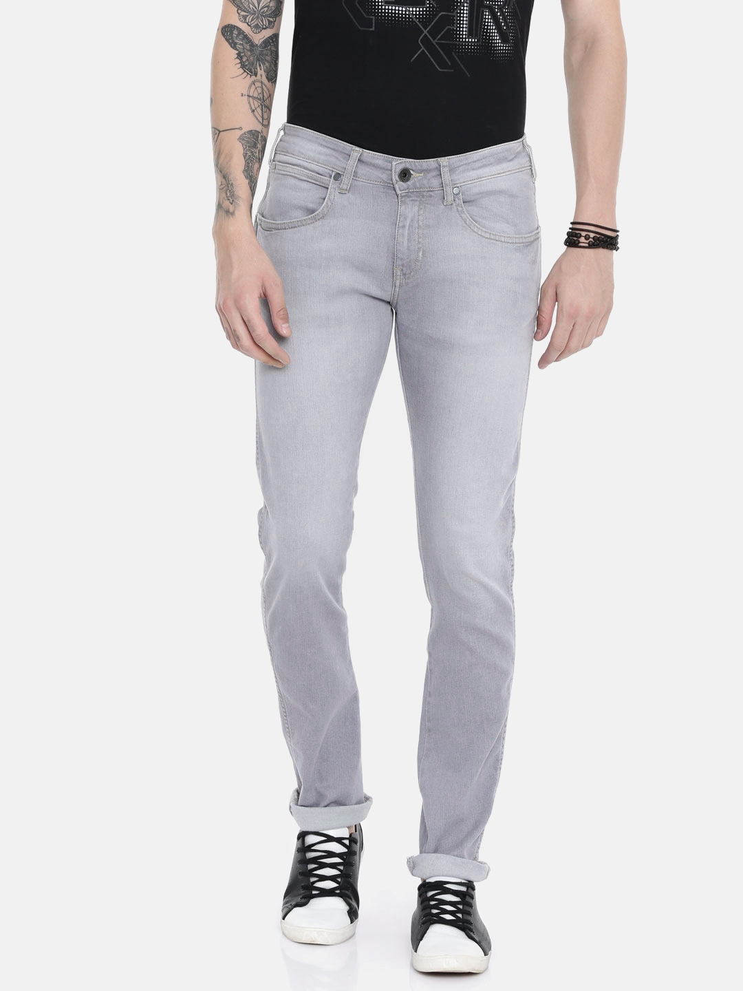 wrangler skinny men's grey jeans