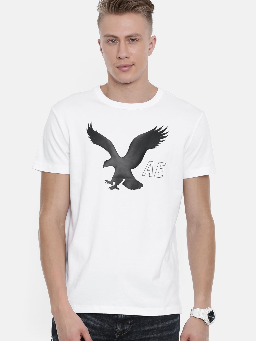 Buy AMERICAN EAGLE OUTFITTERS Men White Printed Round Neck T Shirt  Tshirts for Men 9469127 Myntra