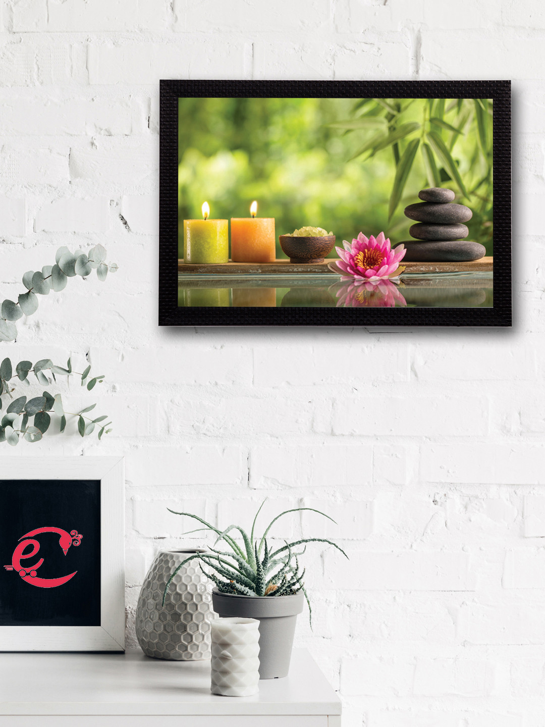 eCraftIndia Multicoloured Peace Theme UV Wall Art