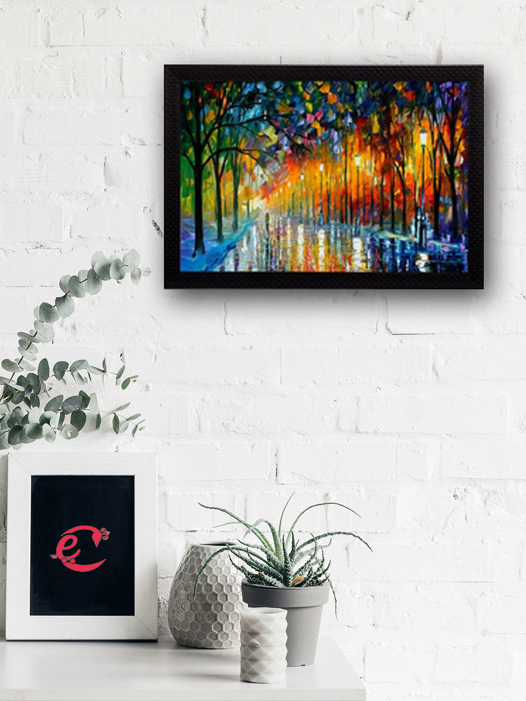 eCraftIndia Lovely Rain View Satin Matt Texture UV Art Painting