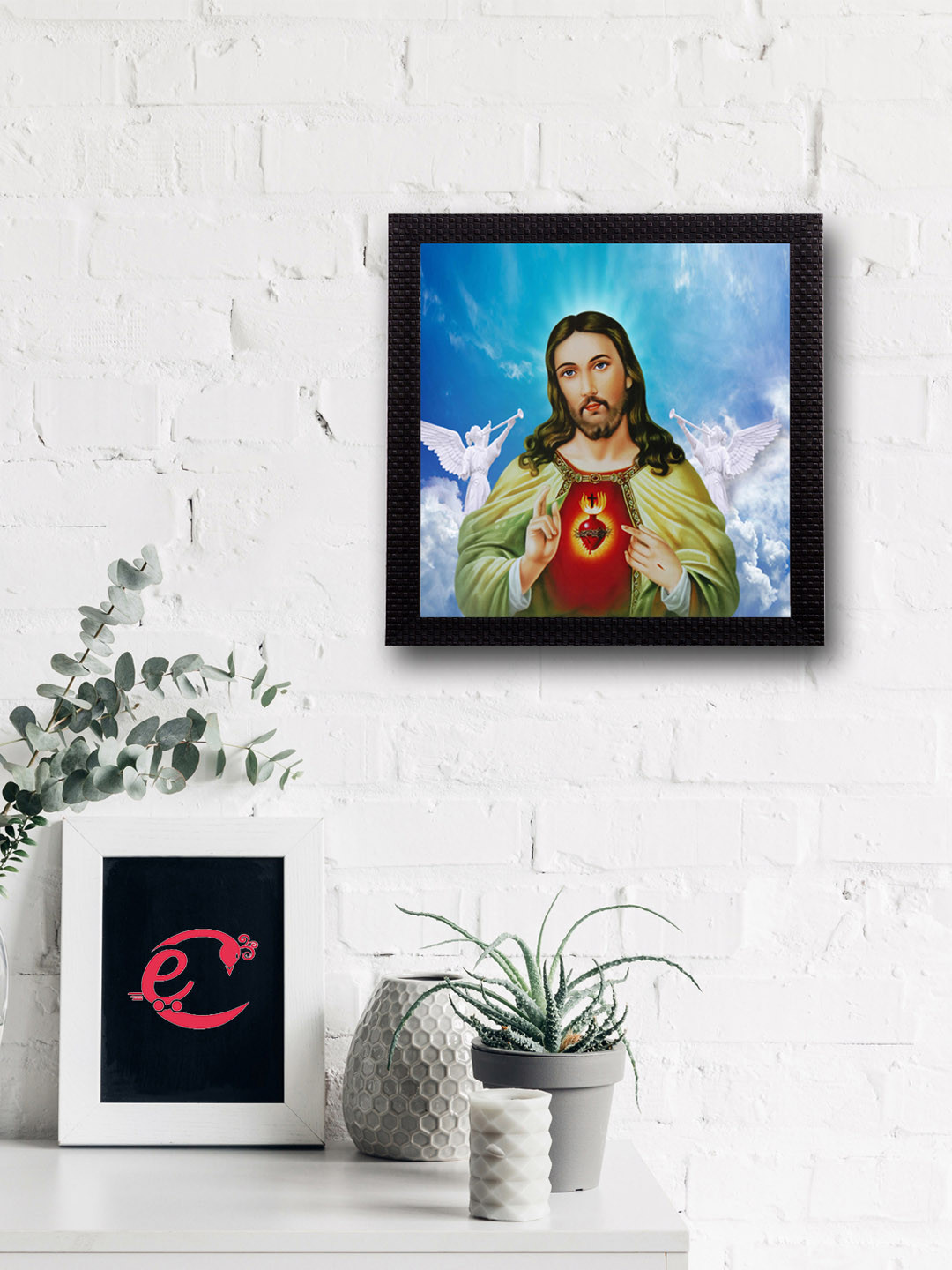 eCraftIndia Multicoloured Lord Jesus UV Wall Art