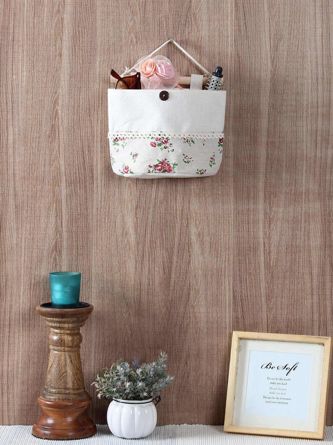 Cortina White Printed Handbag Organiser