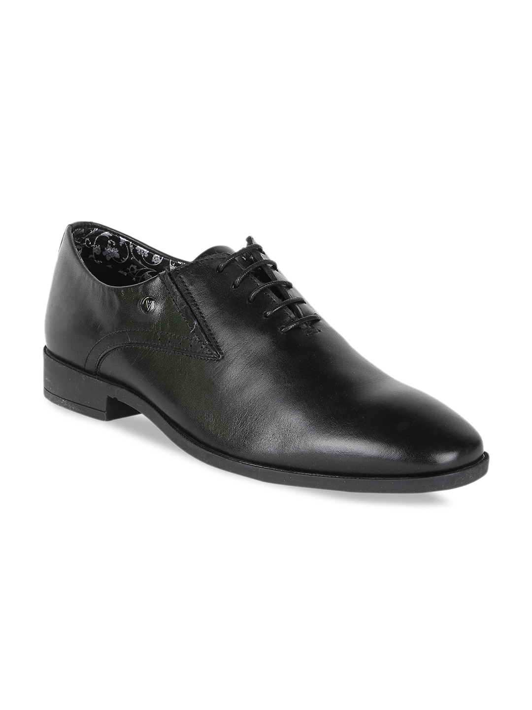 van heusen black formal shoes