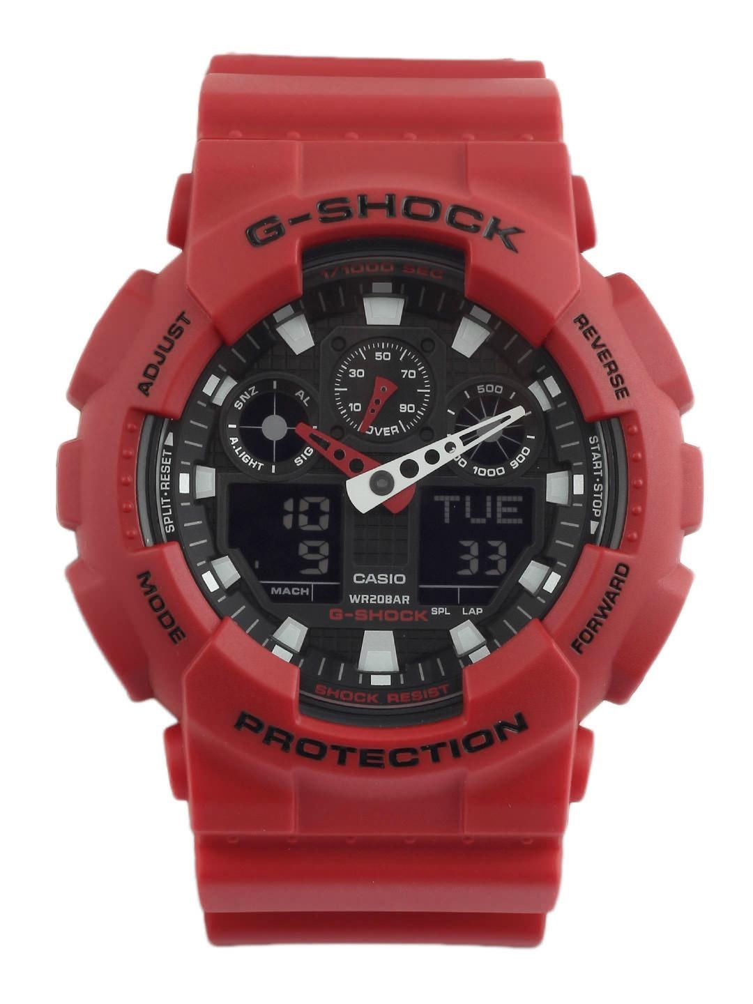 Casio G Shock Men Red Analogue and Digital watch G344 GA 100B 4ADR