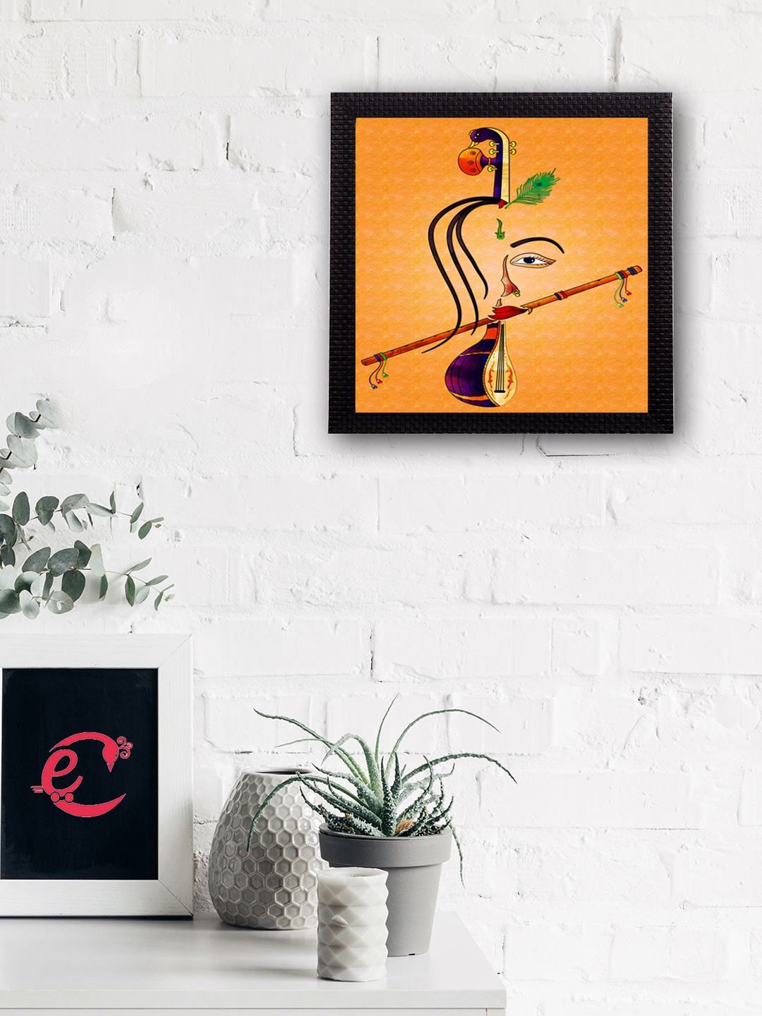 Buy Ecraftindia Lord Krishna Matt Texture Uv Art Painting Wall