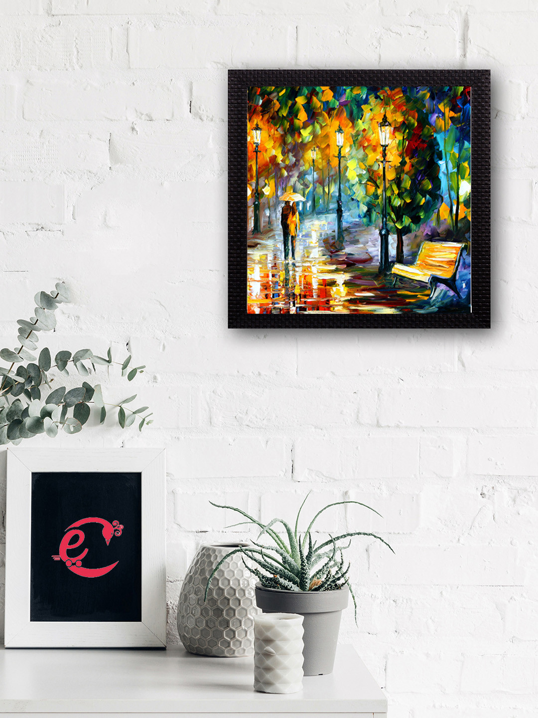 eCraftIndia Beauty under Rain Satin Matt Texture UV Art Painting