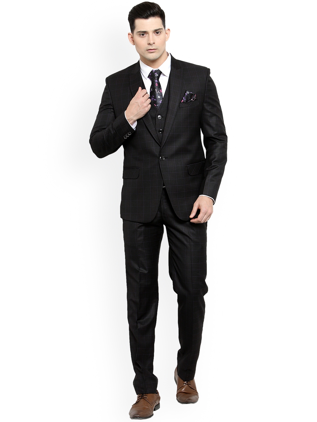 three piece suit myntra