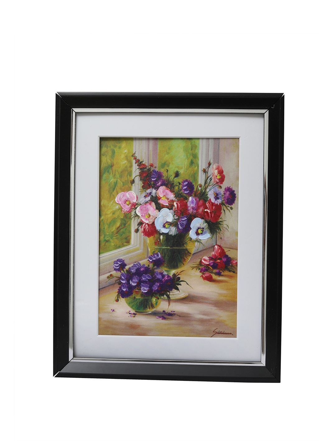 Home Decor India Multicoloured Flowers Wall Art