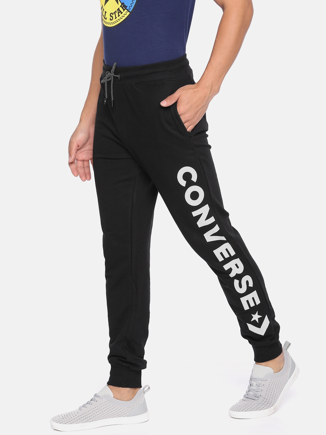 Buy Converse Men Black Printed Joggers - Track Pants for Men 9532971 |  Myntra