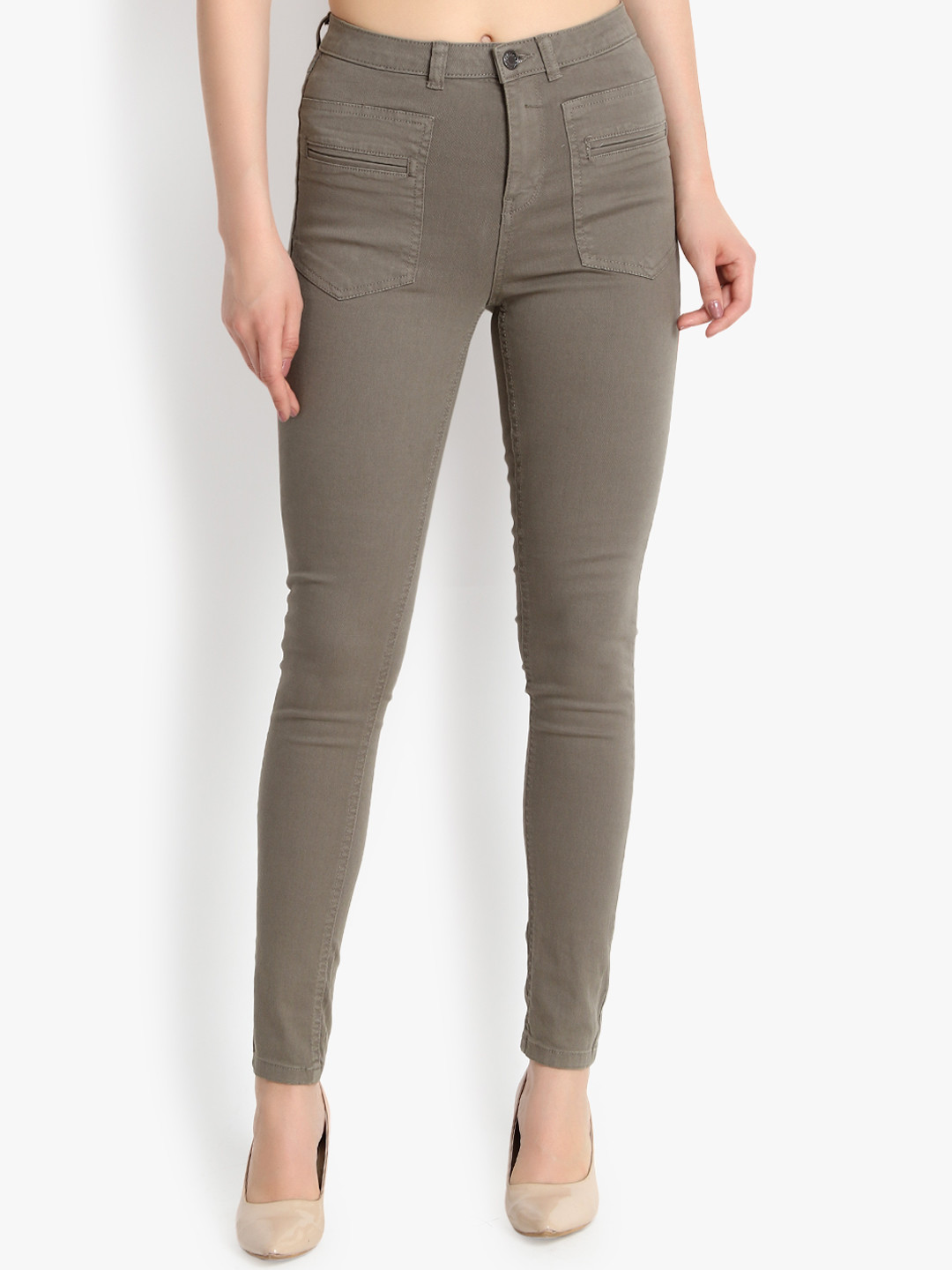 taupe jeans womens