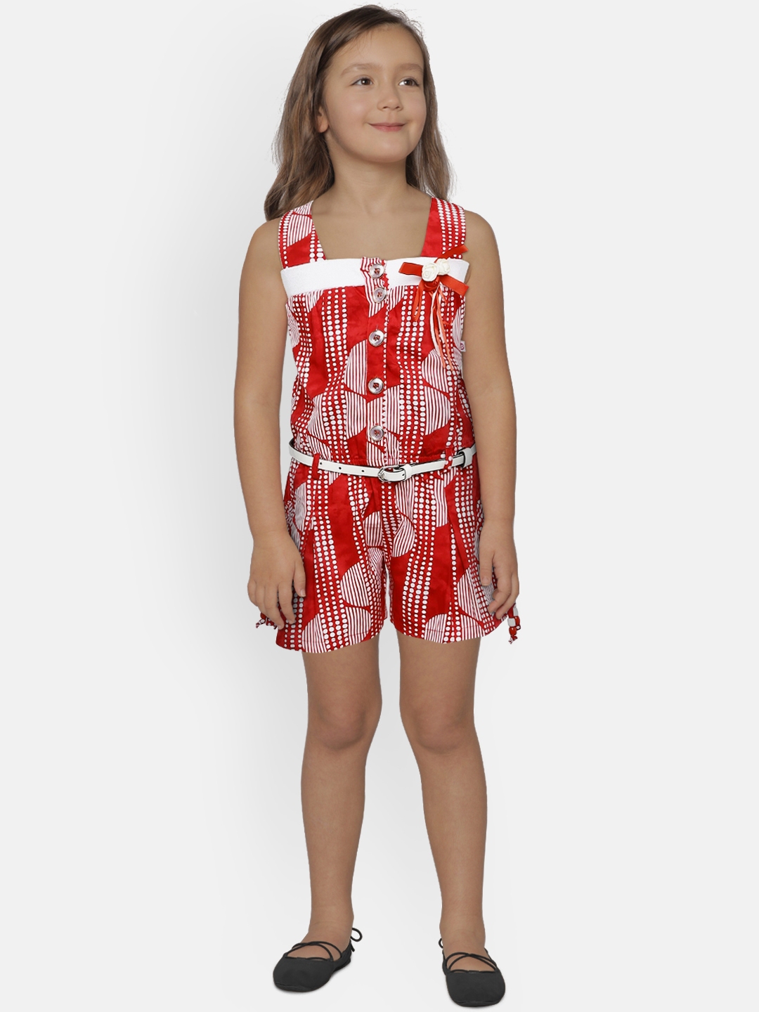 girls red jumpsuit