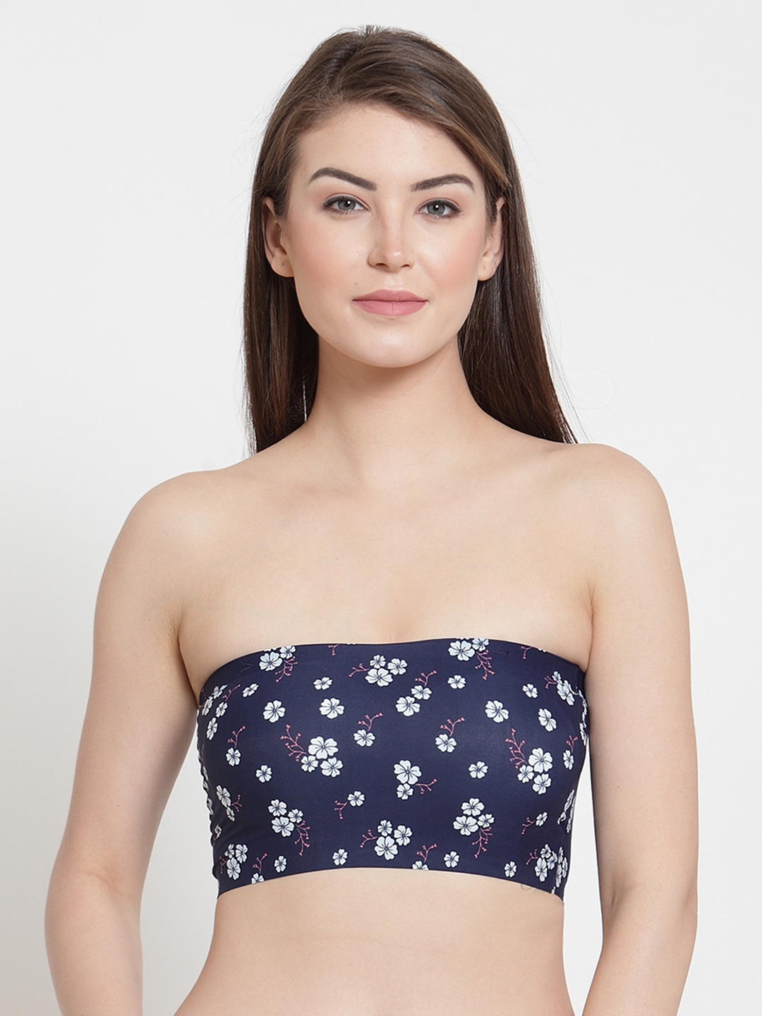 navy blue lace bandeau