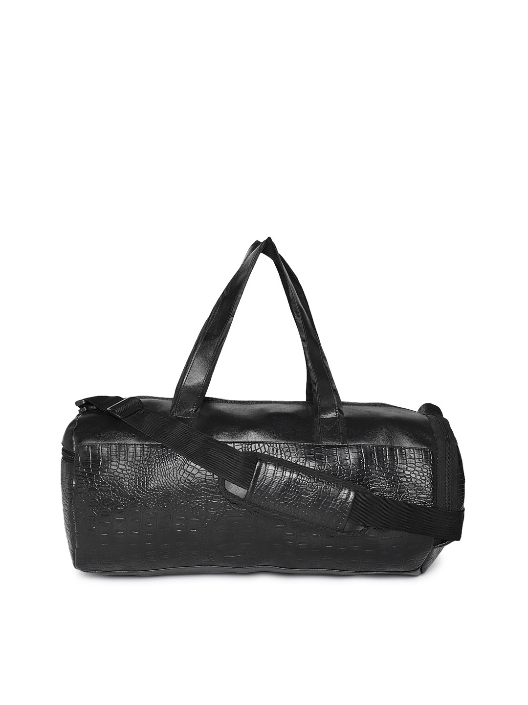 Bags.R.us Unisex Black Textured Medium Duffel Bag