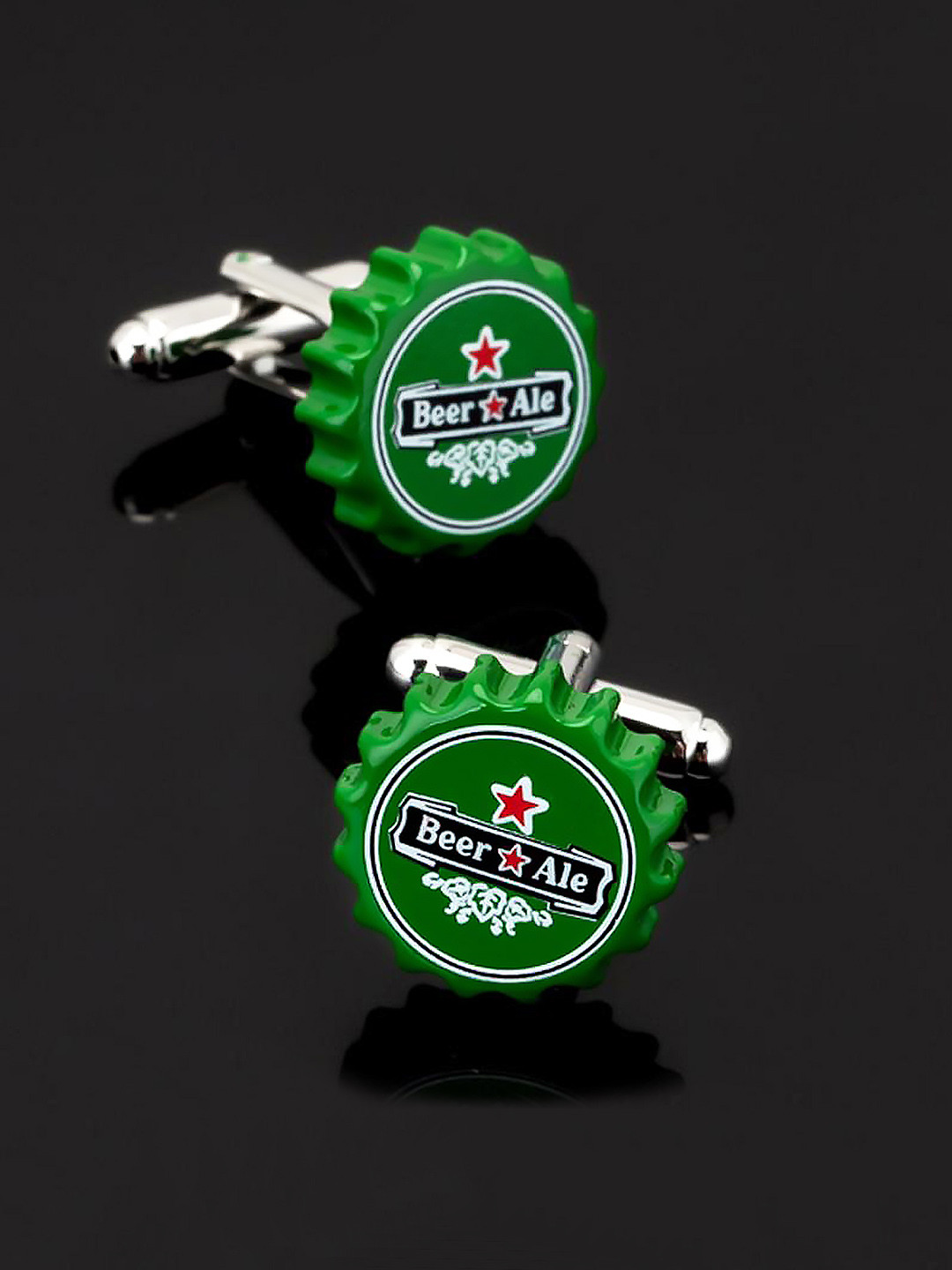 Peora Green & Green Symbol Cufflinks
