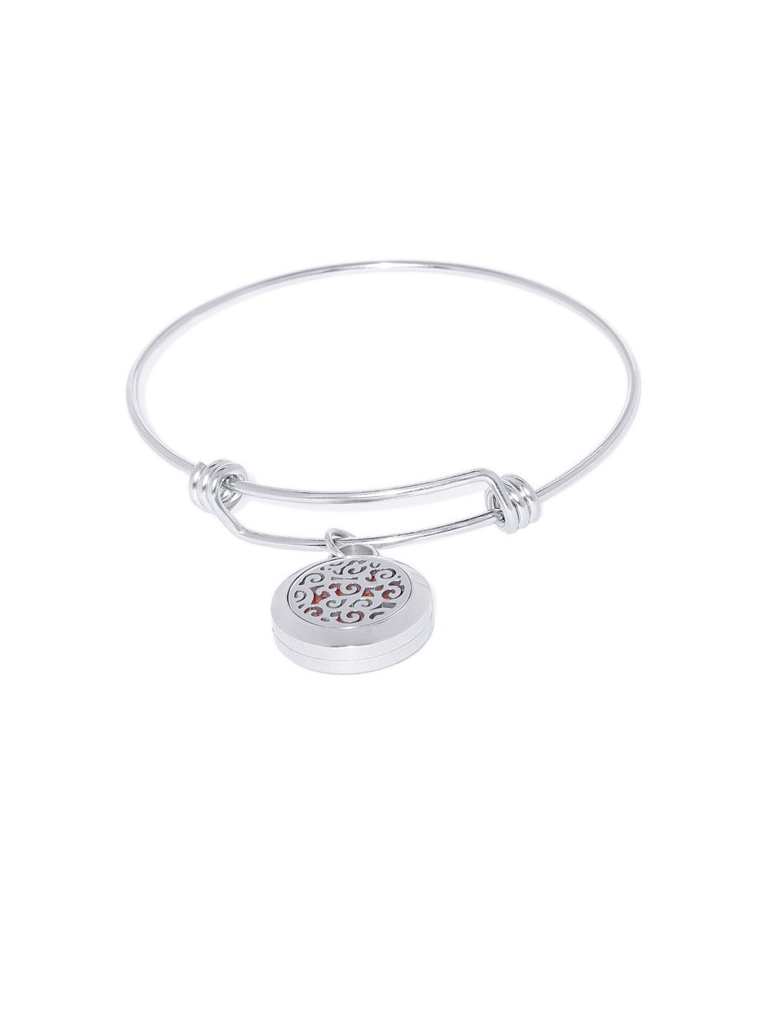 Peora Women Multicoloured Stainless Steel Silver-Plated Ring Bracelet