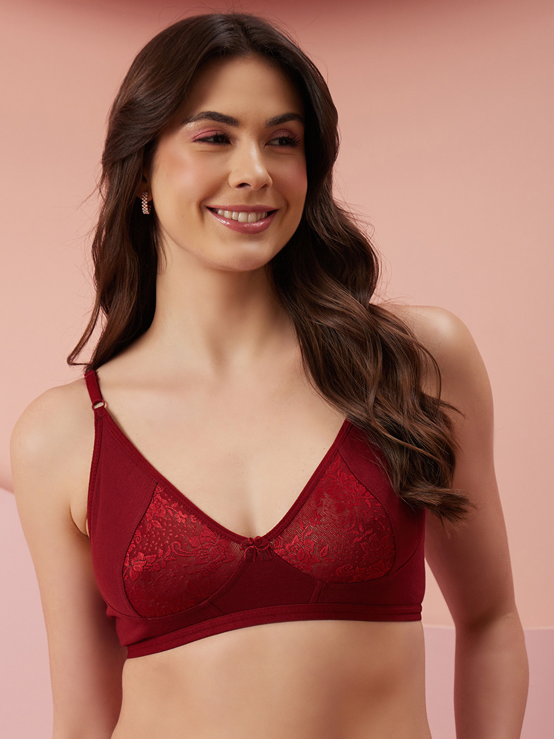 wine colored bralette