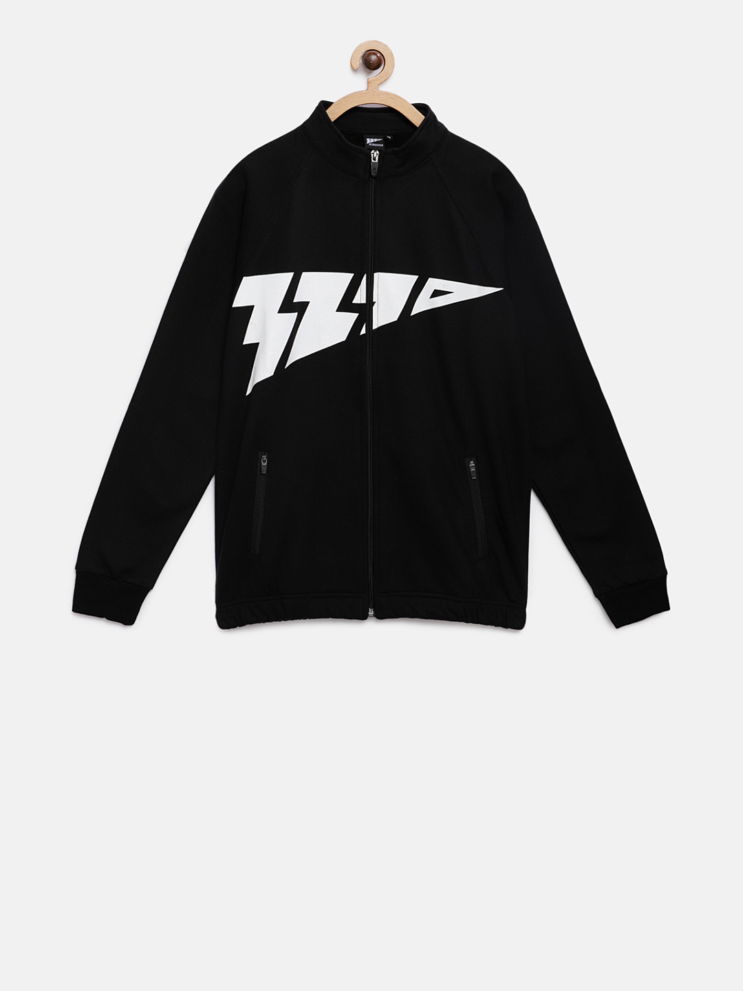 321 Sportswear Unisex Black Printed Sweatshirt