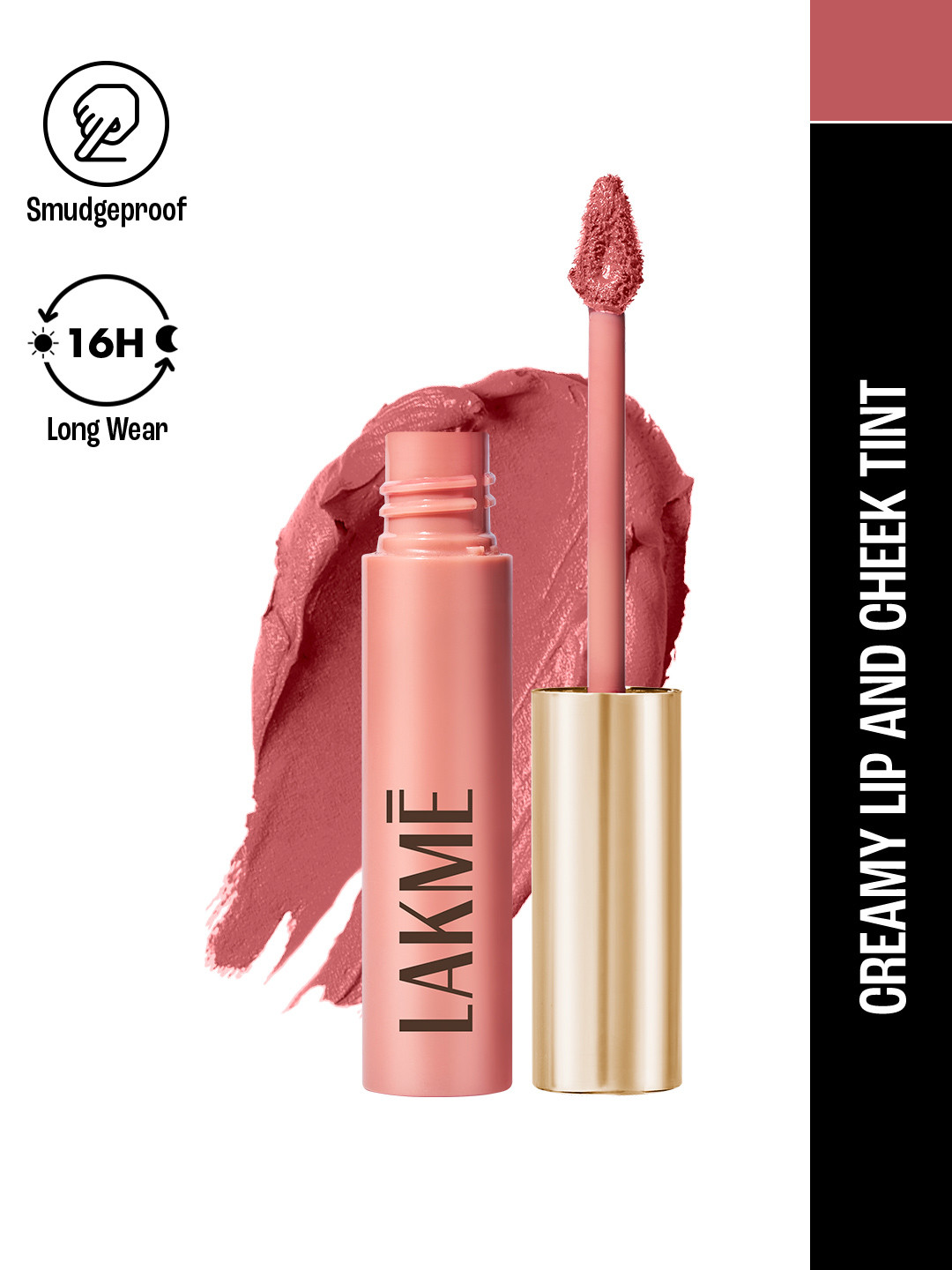 Lakme Double Duty 2in1 Lip & Cheek Mousse Matte Lipstick & Soft Blush 9g - Nude Cushion