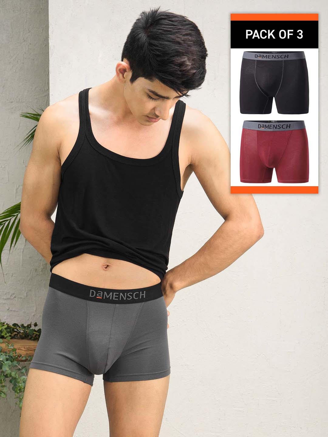 Damensch Men Pro Active Dry Fit Solid Underwear Brief - Buy