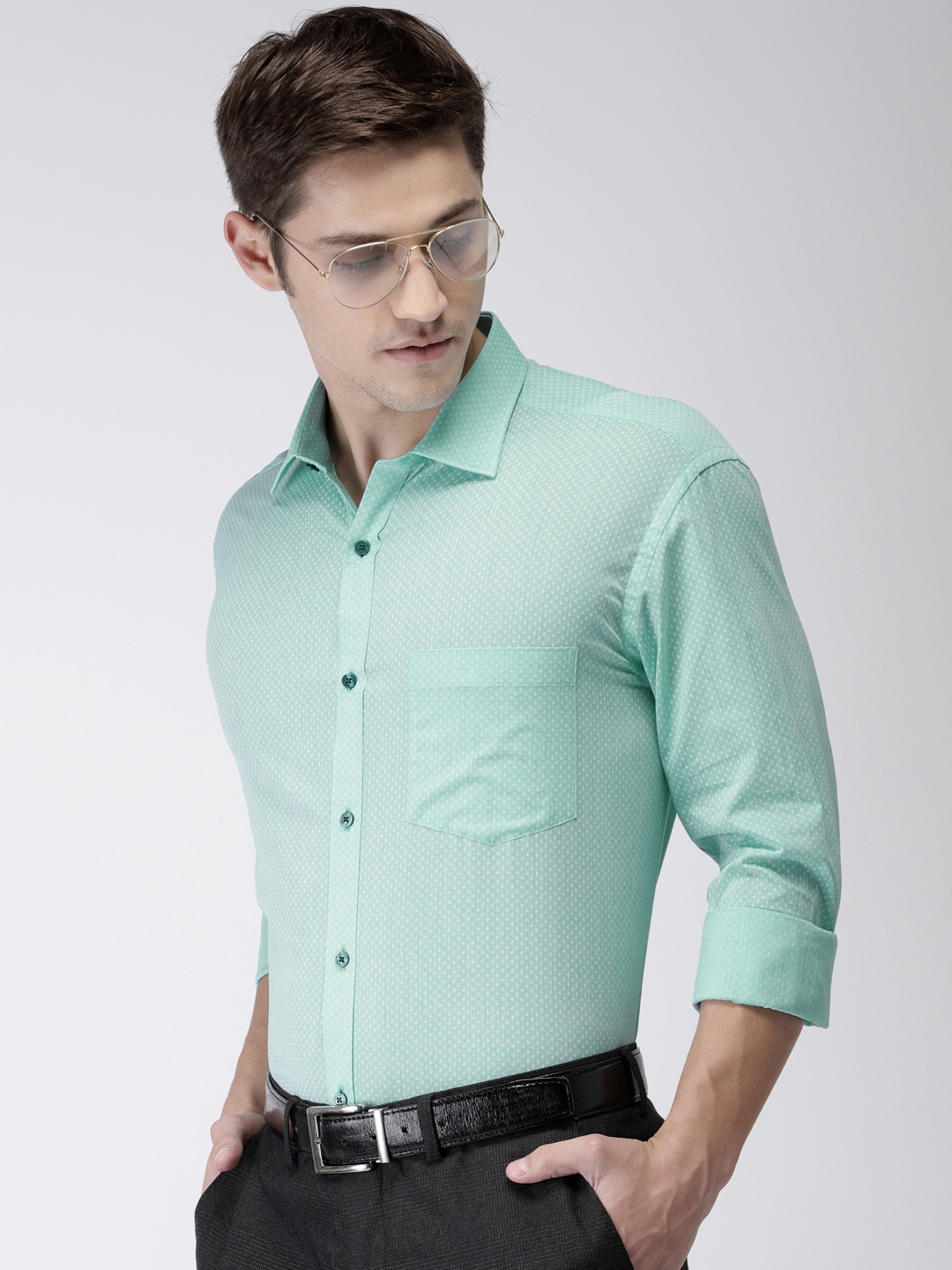 Sea green shop formal shirt
