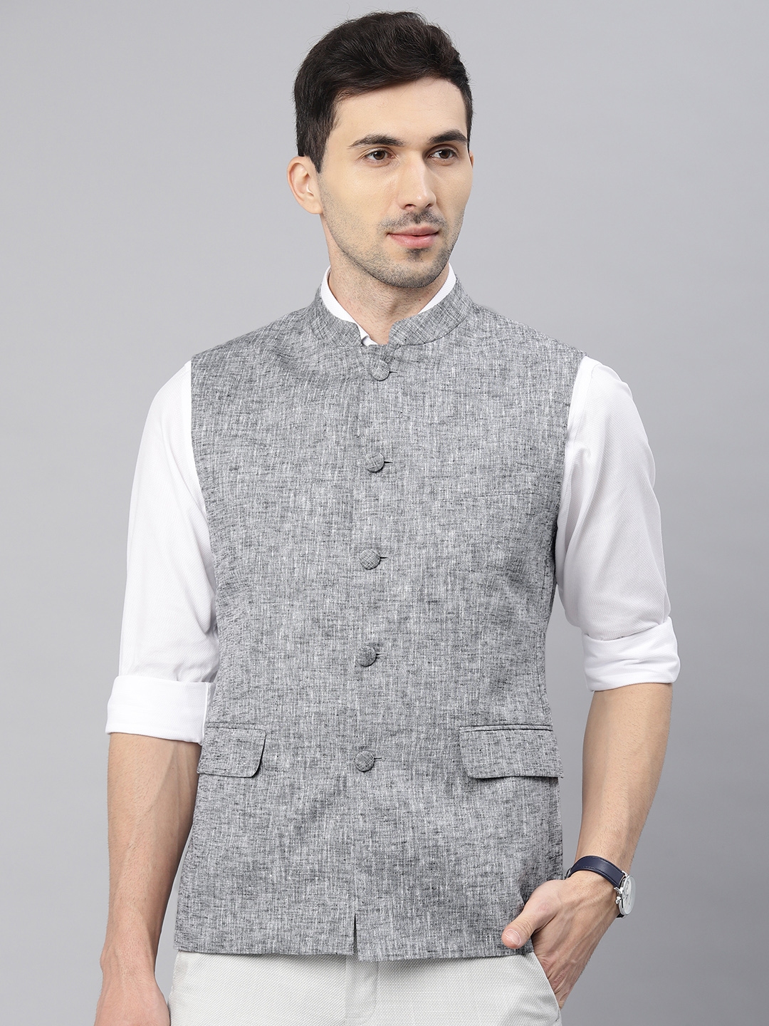 nehru jacket with white shirt