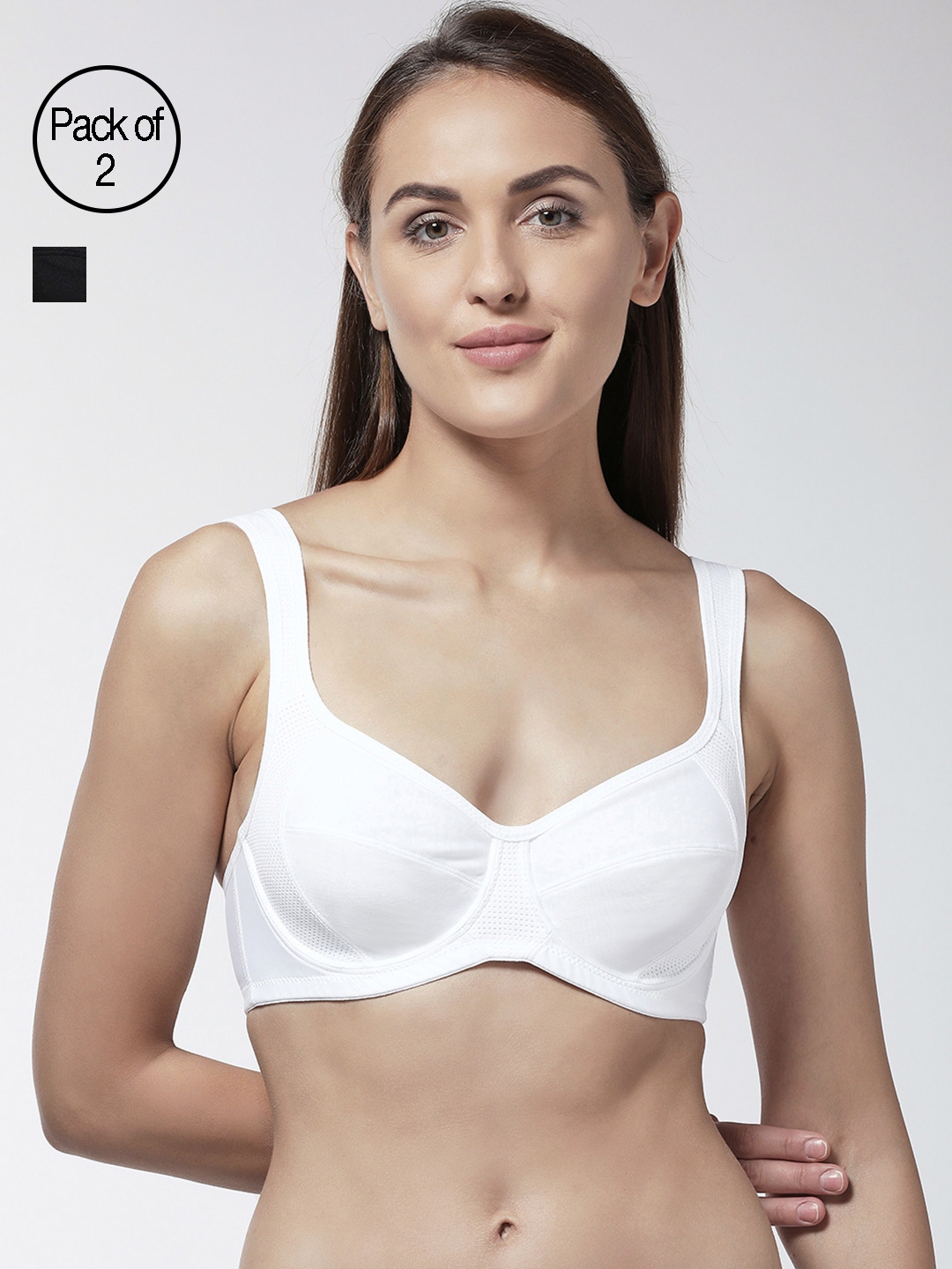 Marks & Spencer Pack of 2 Solid Sports Bras T336484