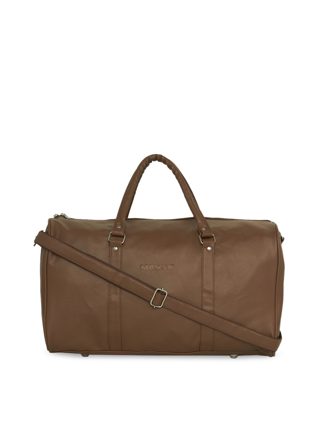 Buy MBOSS Brown Solid Small Duffel Bag 