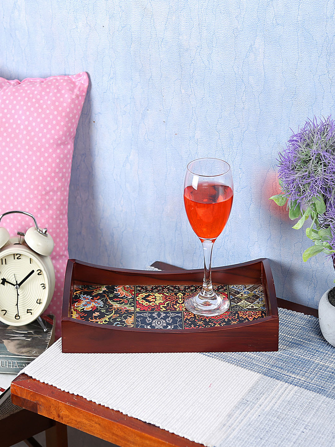 Reinvention Factory Brown Printed Small Serving Tray