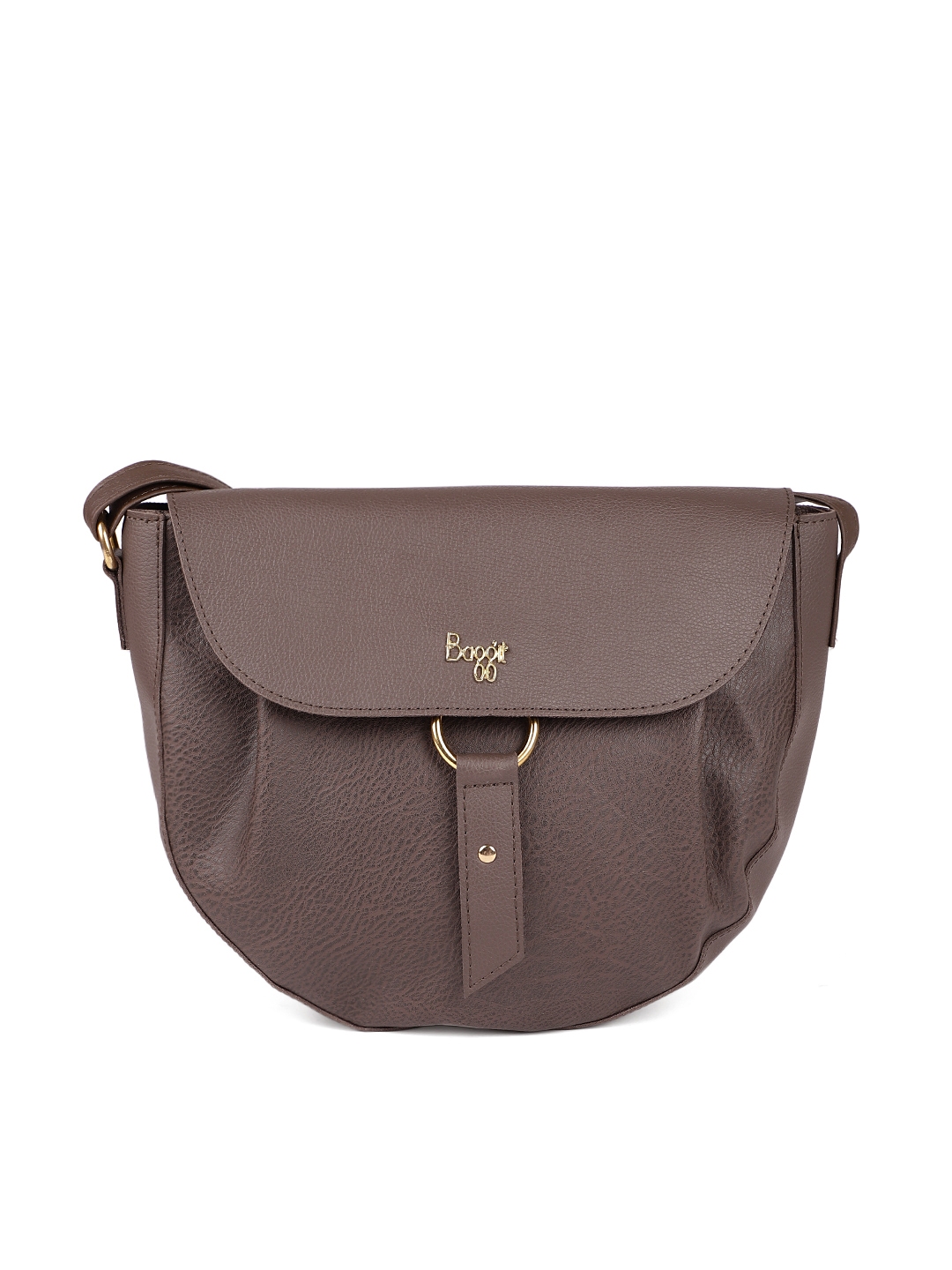 baggit brown solid sling bag