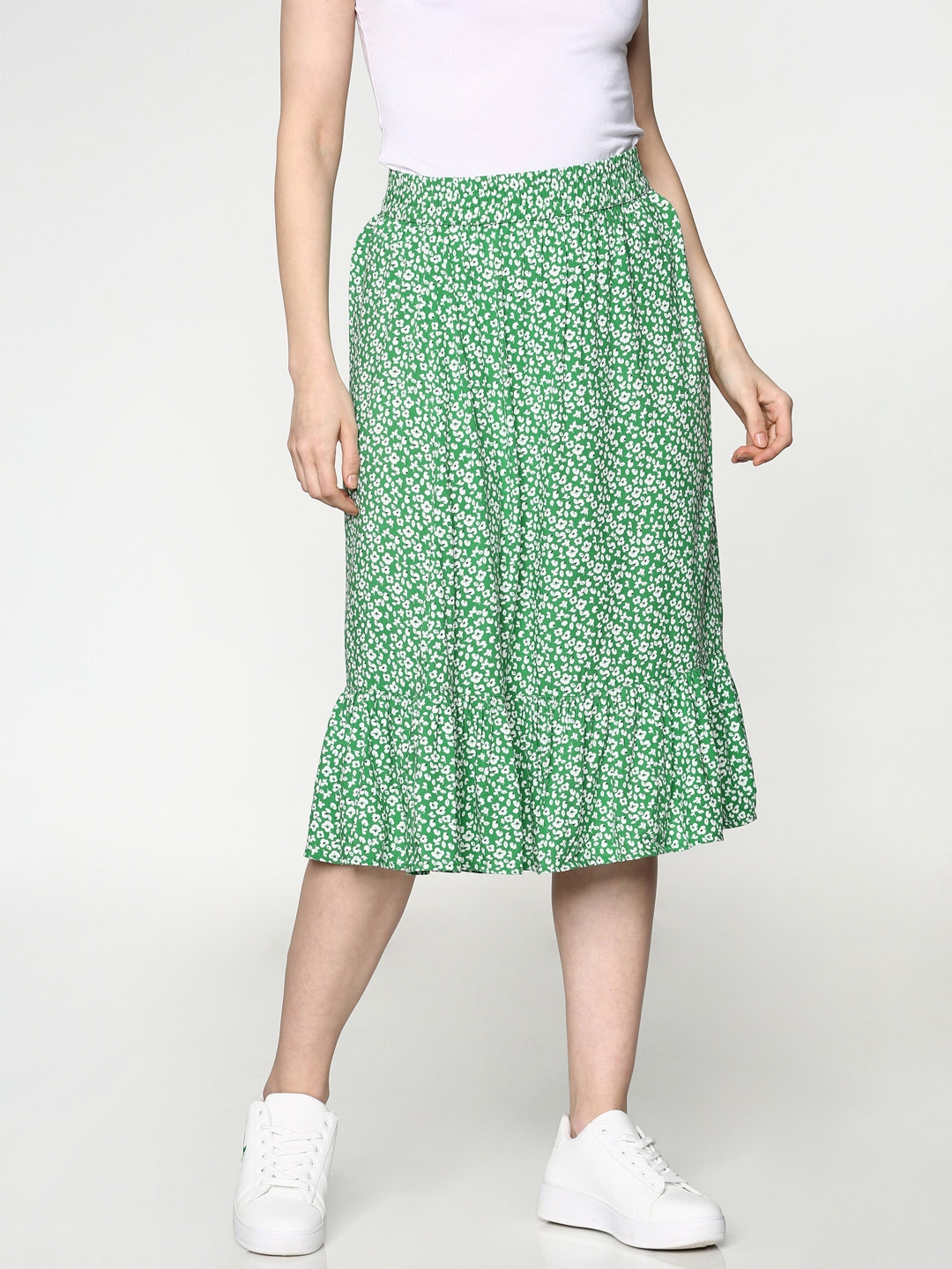 Buy Rare Green ALine Midi Skirt for Womens Online  Tata CLiQ