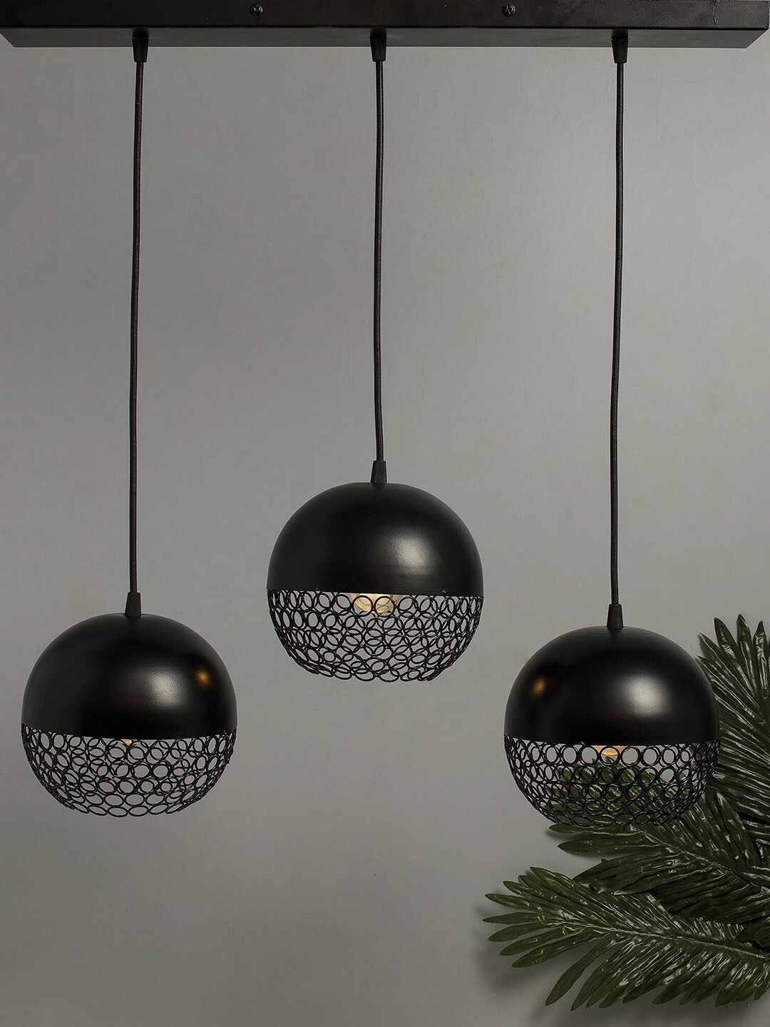 Homesake Black Self Design Handcrafted Wall or Ceiling Cluster Light