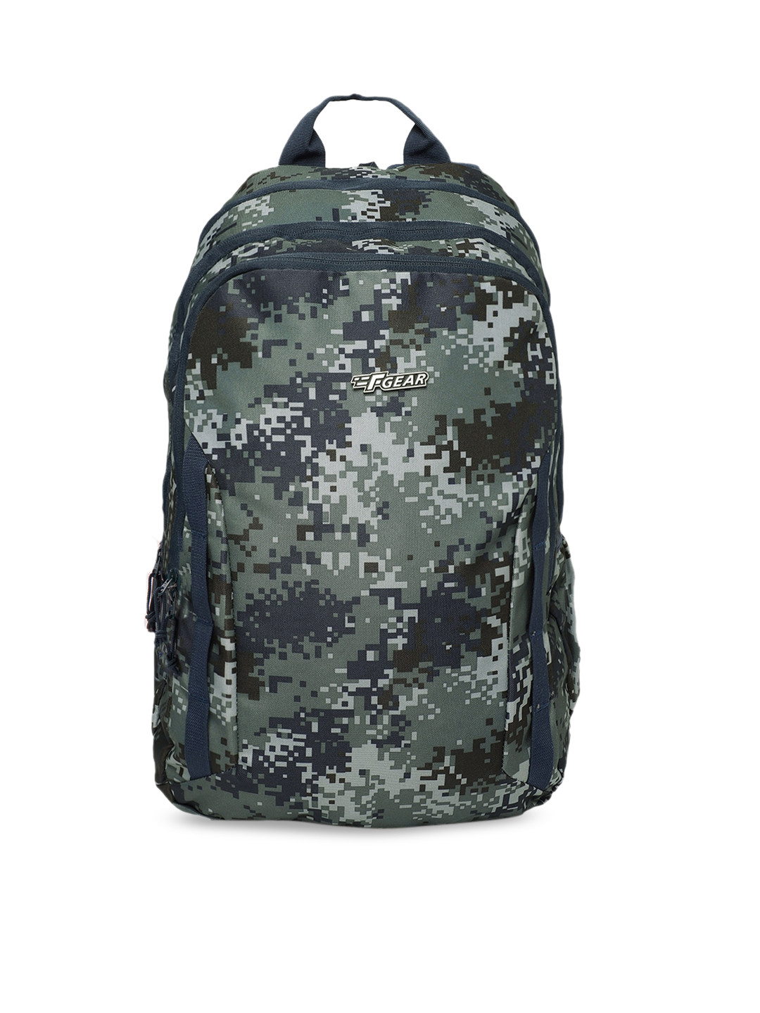 F Gear Unisex Blue & Green Printed Backpack