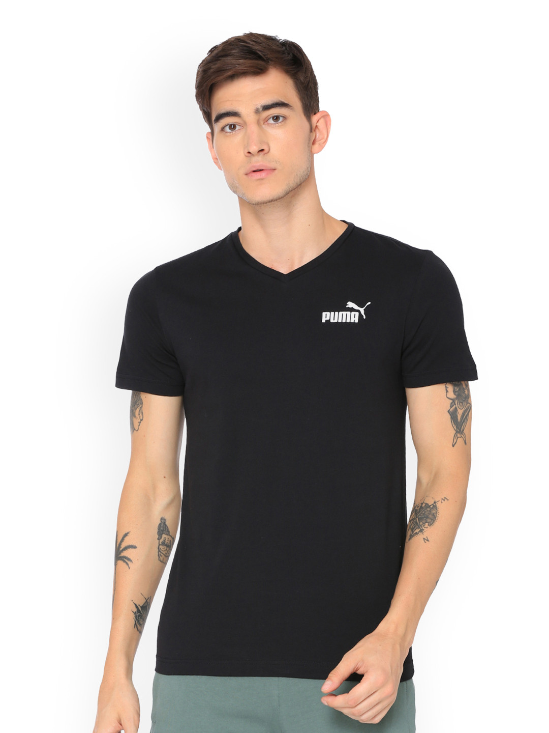 puma v neck t shirt mens