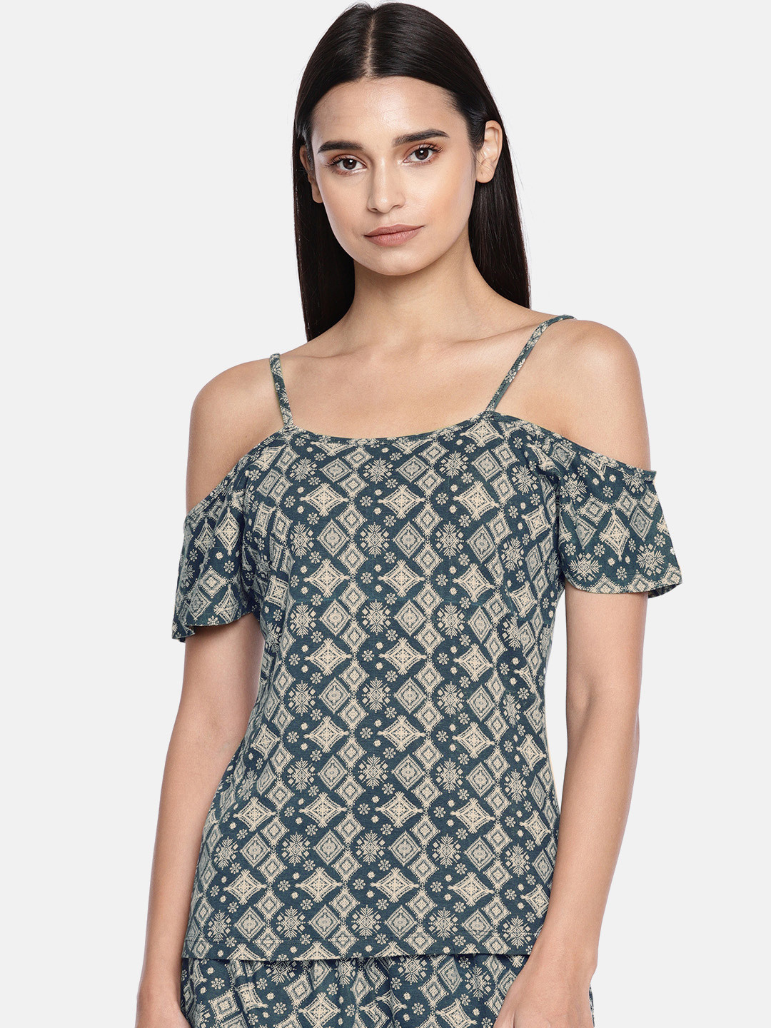 Inner Sense Women  Organic Cotton Antimicrobial Sleep  PJ Top