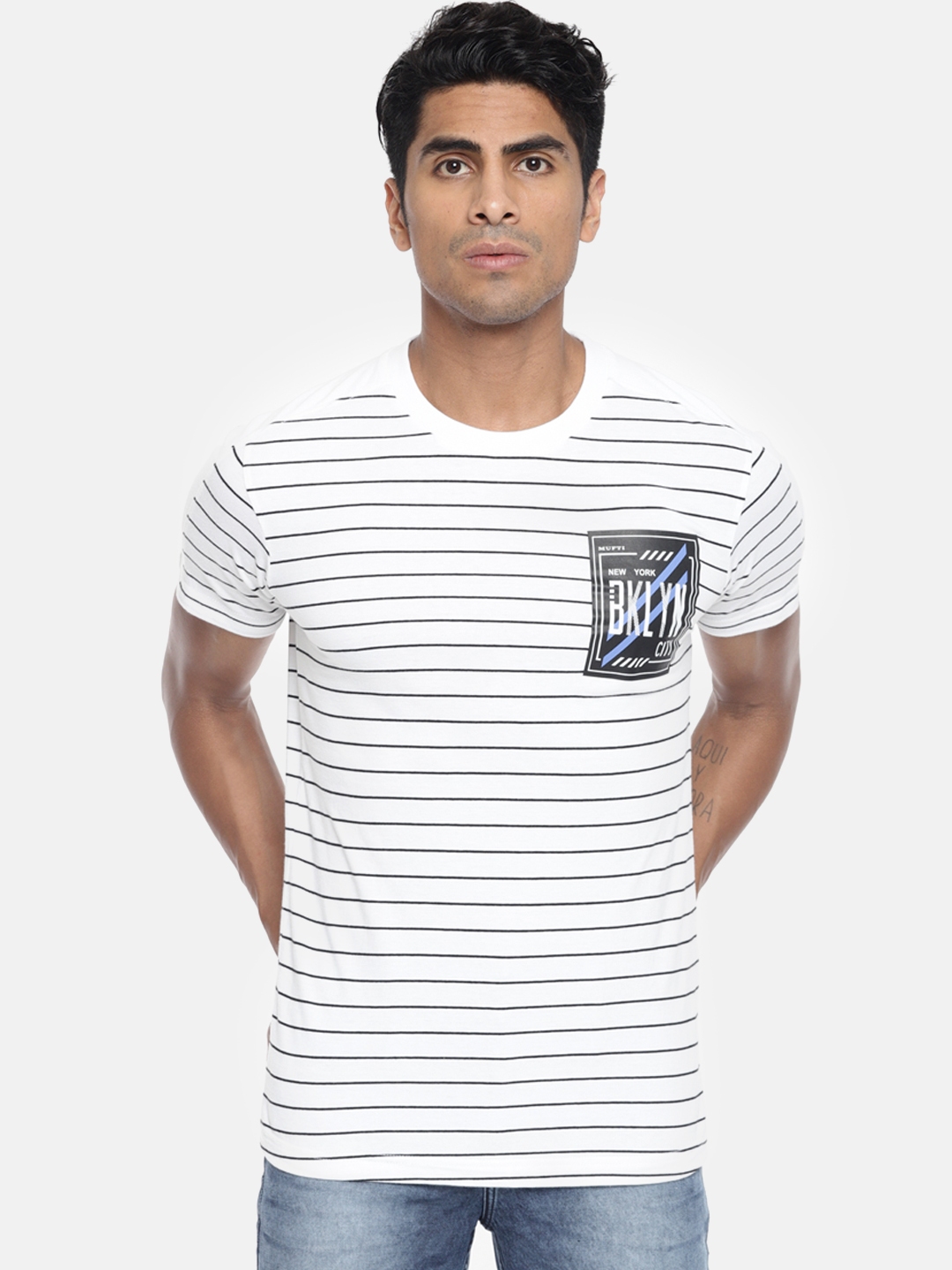 Mufti t top shirts myntra
