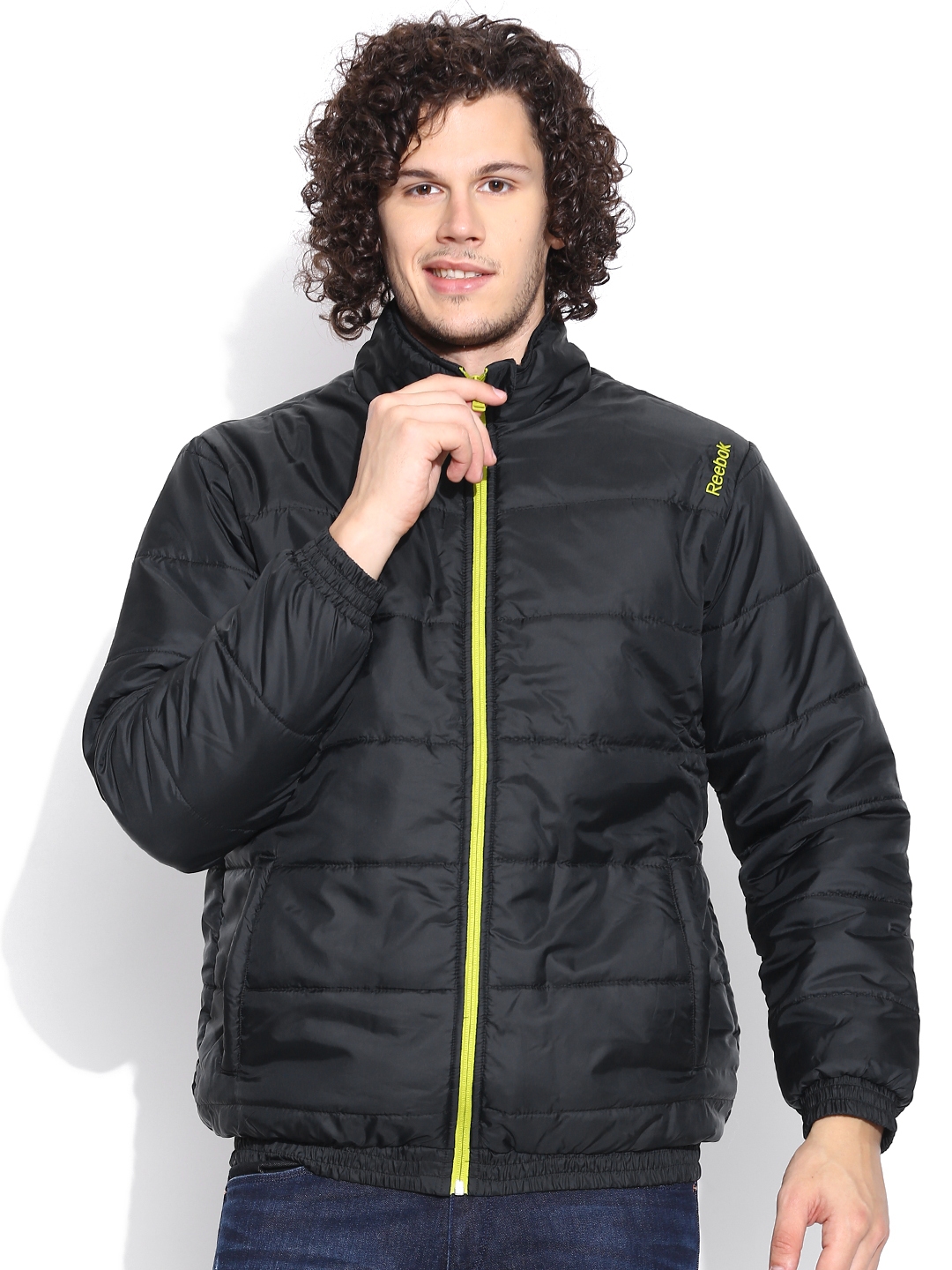 Reebok black windbreaker hot sale